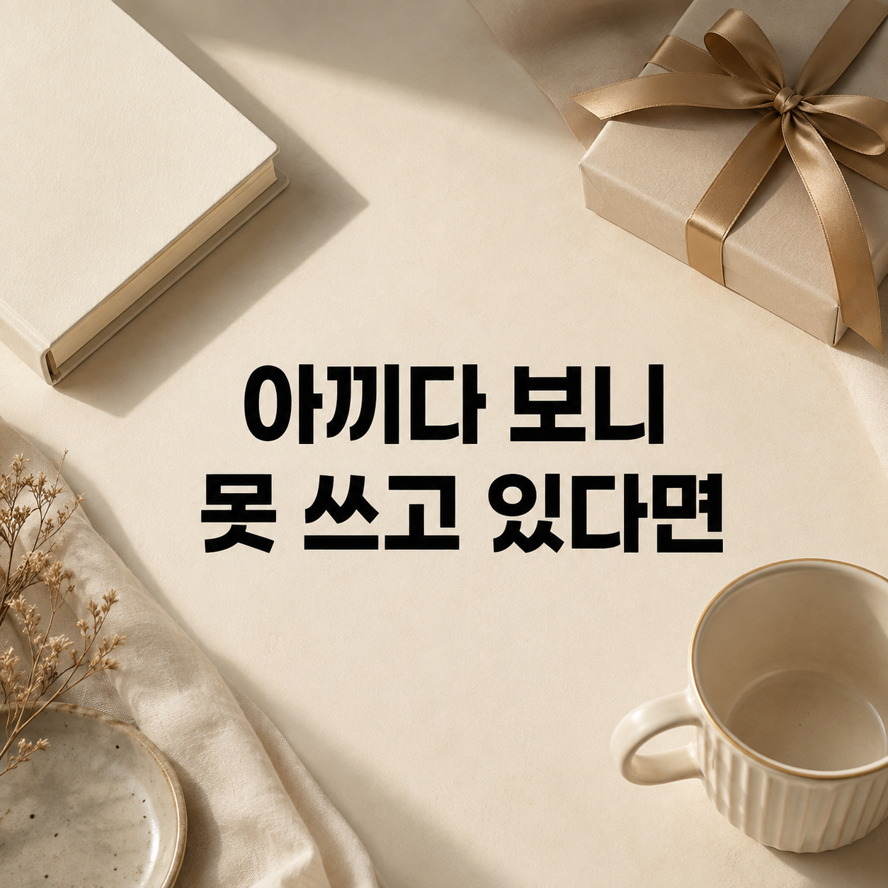 아끼다 보니 못 쓰고 있다면