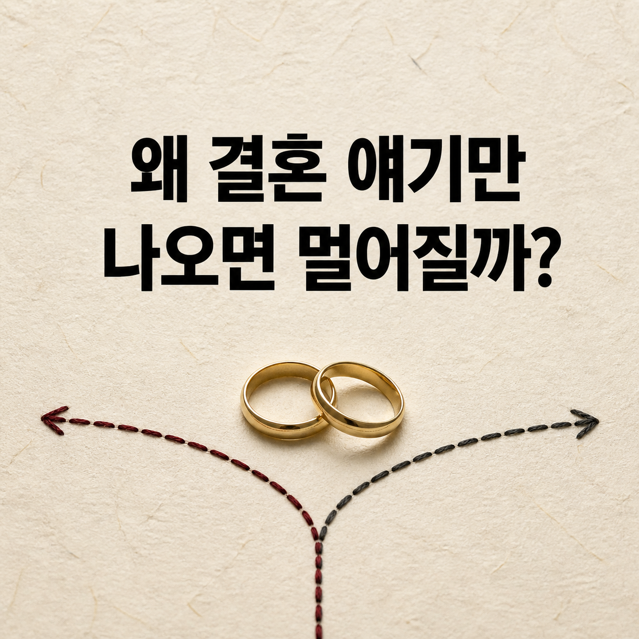 왜 결혼 얘기만 나오면 멀어질까?