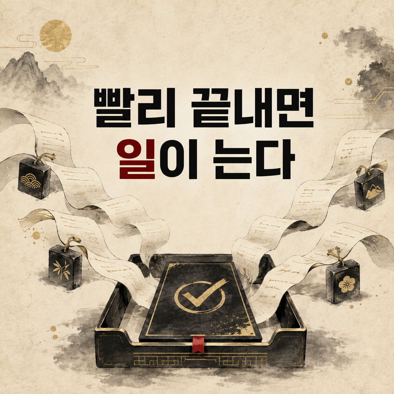 빨리 끝내면 일이 는다