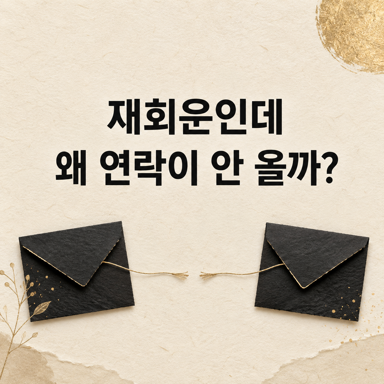재회운인데 왜 연락이 안 올까?