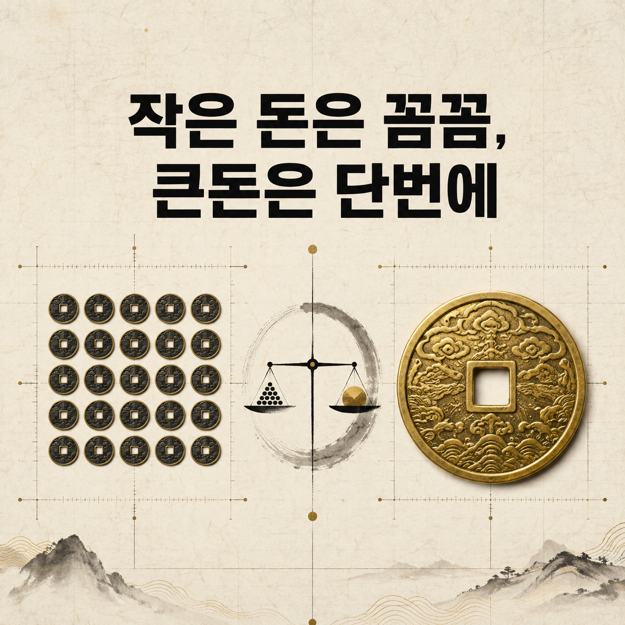 작은 돈은 꼼꼼, 큰돈은 단번에