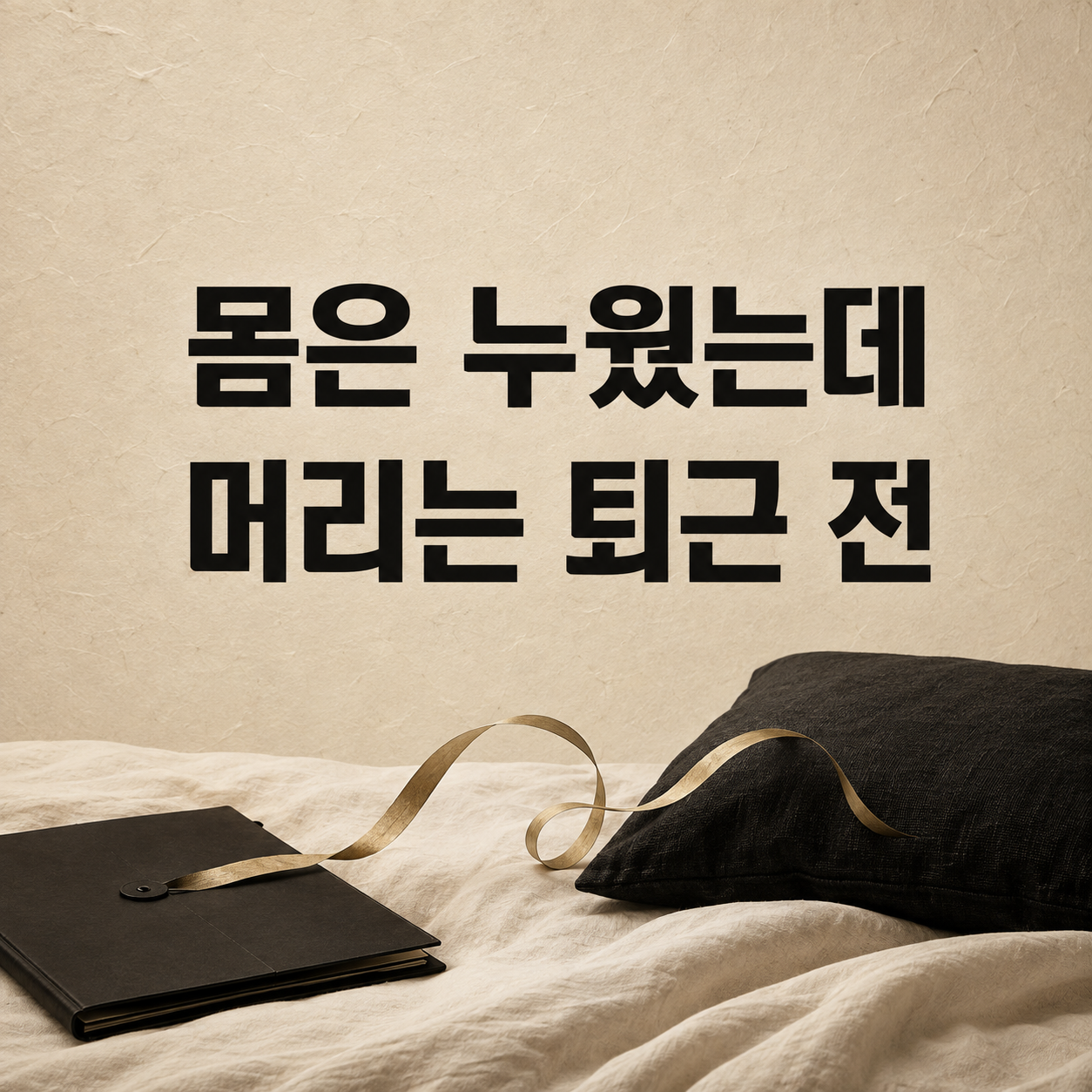 몸은 누웠는데 머리는 퇴근 전