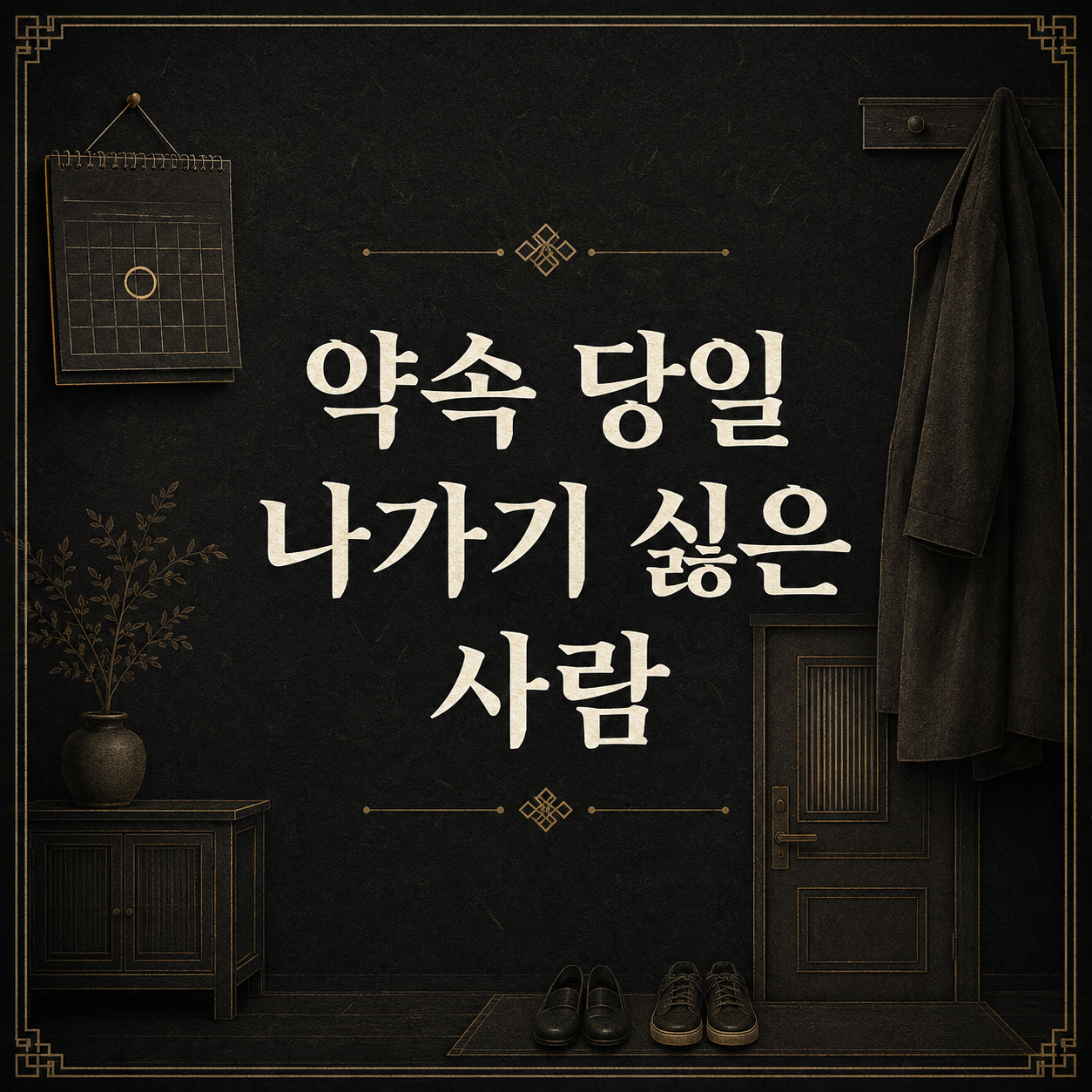 약속 당일 나가기 싫은 사람